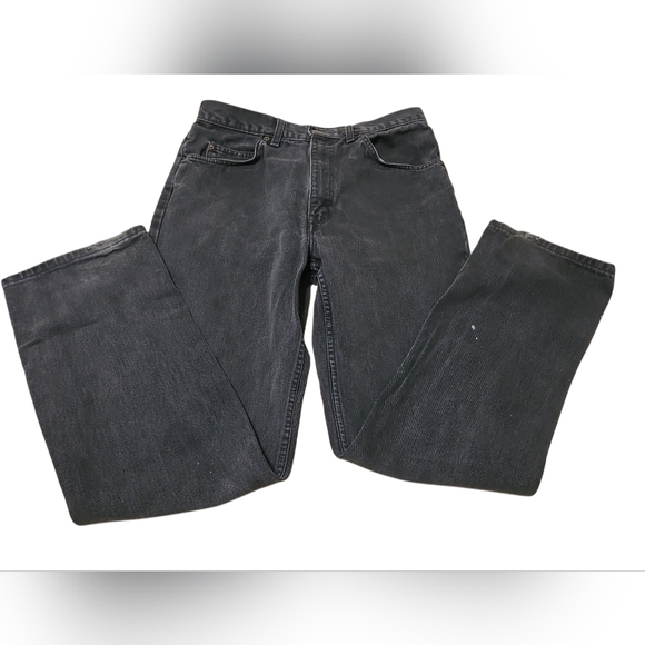 Vintage 90's Orange Tab Levis Classic Straight Leg Black Jeans Sz 34/32 - Picture 2 of 15